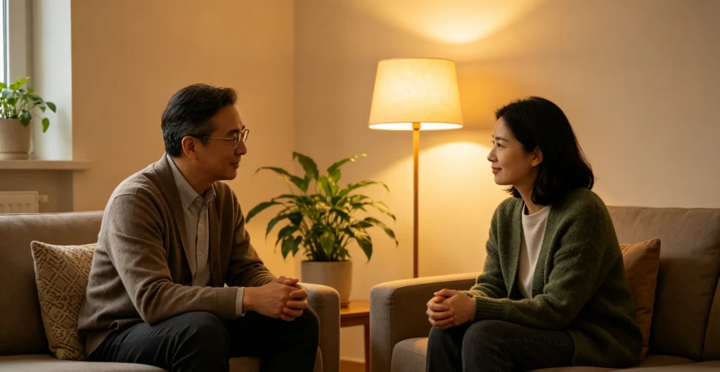 图片[1]-情感咨询案例：45岁女性遭遇情感操控+婚姻危机，从崩溃内耗到自我觉醒的咨询全过程-栖心情感